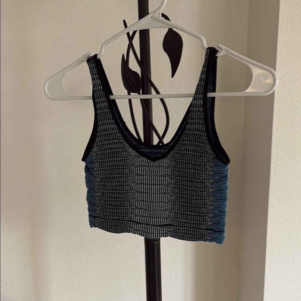 Urban Outfitters Black and Blue Crop Top